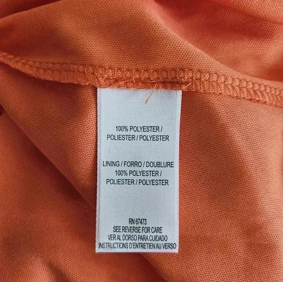 Bleecker 126 Women's Tangerine Tiered Babydoll Dress Size 20W, NWT Flowy - Picture 7 of 8